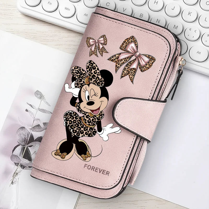 🐭 Billetera Larga Disney Mickey Mouse con Cremallera | Gran Capacidad y Estilo Kawaii